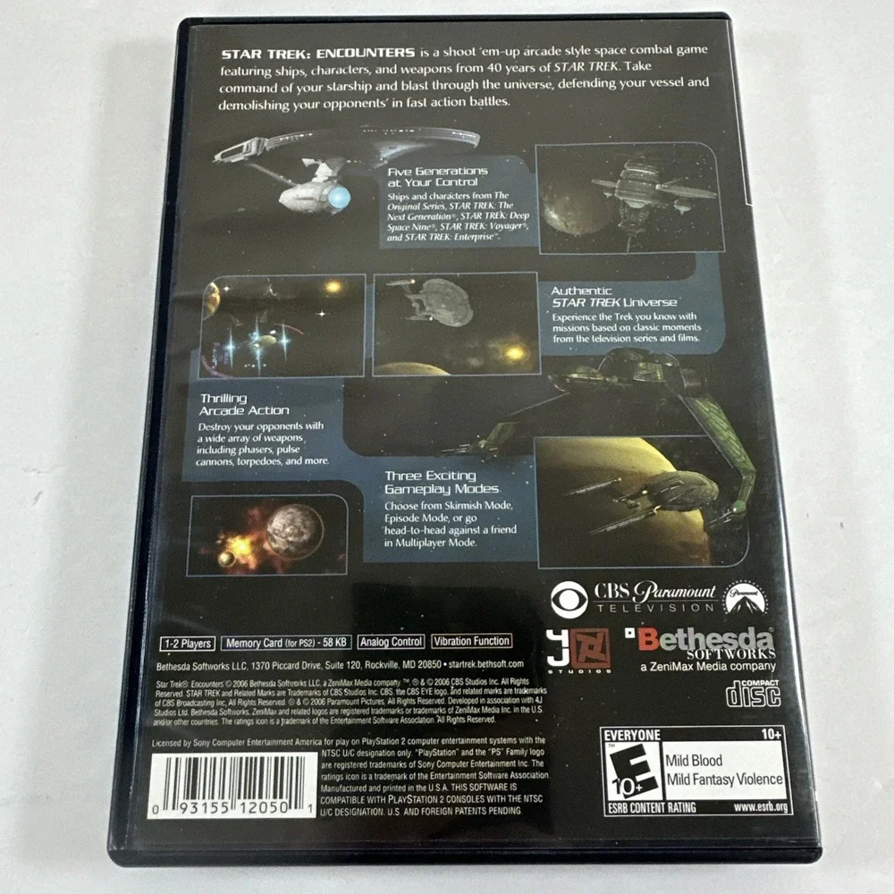 Star Trek‎ Encounters PlayStation 2 PS2 +Manual 2006 Used